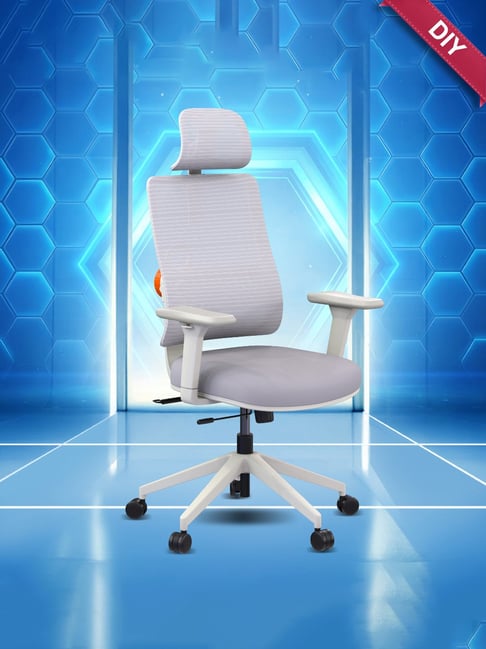 Buy The Sleep Company Grey Fiber Flex Ergonomic Office Chair at