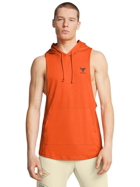 Under Armour Orange Regular Fit Sports Hoodie-picture-23