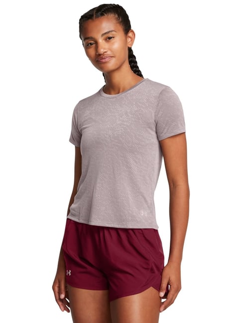 Under Armour Grey Slim Fit Texture Sports T-Shirt