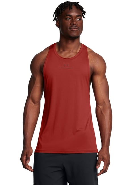 Under Armour Orange Regular Fit Tank Tee