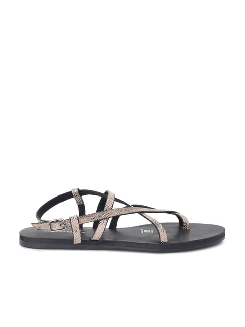 Forever Glam by Pantaloons Women's Grey Cross Strap Sandals-picture-39