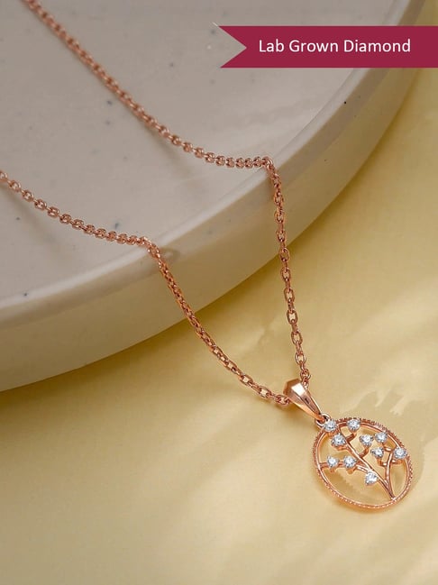 Buy GIVA Lab Grown Diamond 18k (750) Gold Pendant for Women Online