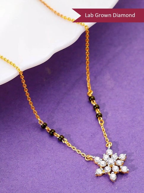 GIVA Lab Grown Diamond 14k (585) Gold Mangalsutra for Women