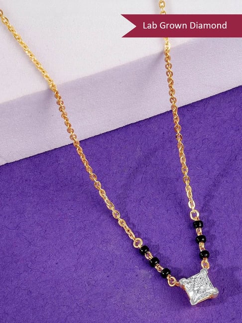 GIVA Lab Grown Diamond 18k (750) Gold Mangalsutra for Women