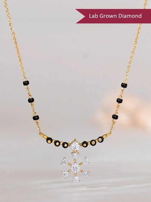 GIVA Lab Grown Diamond 14k (585) Gold Mangalsutra for Women