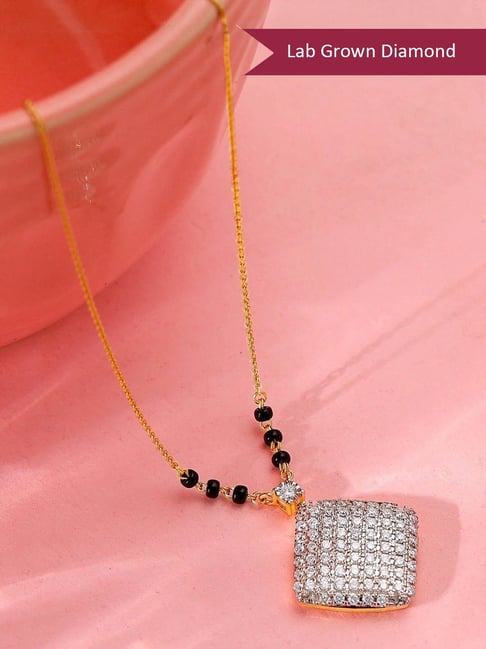 GIVA Lab Grown Diamond 14k (585) Gold Mangalsutra for Women