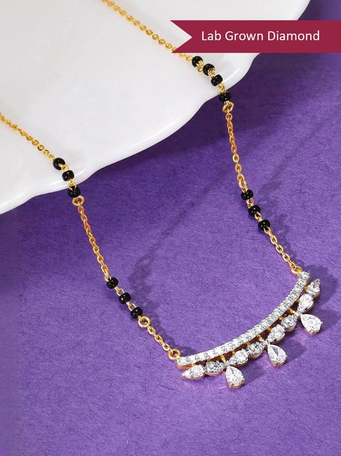 GIVA Lab Grown Diamond 14k (585) Gold Mangalsutra for Women