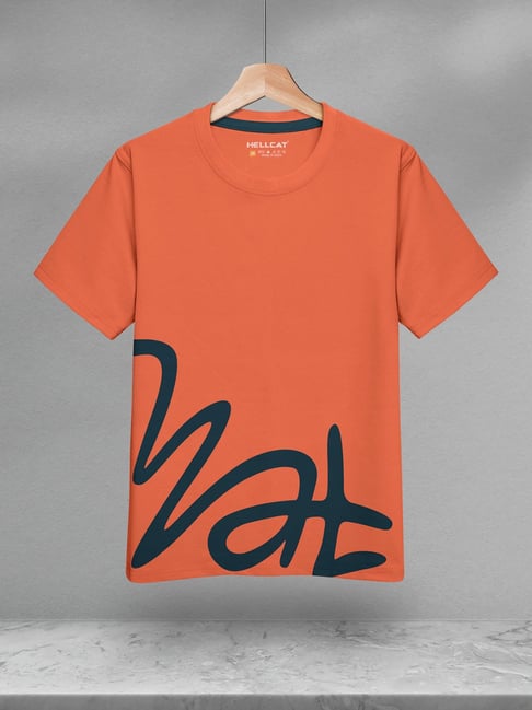Hellcat Boys Orange Regular Fit Graphic T-Shirt-picture-32
