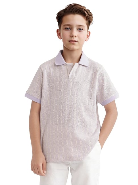 Rare Ones Boys Purple Cotton Blend Solid Polo T-Shirt-picture-40