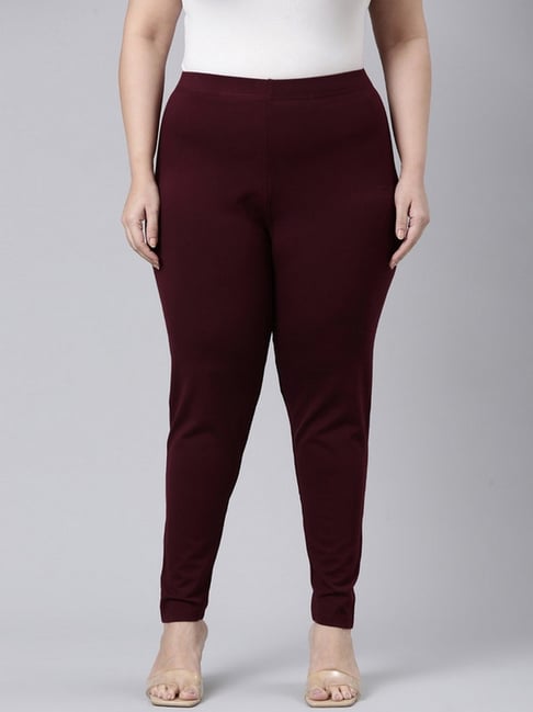 go colors! Go Colors Bright Maroon Solid Leggings-picture-46