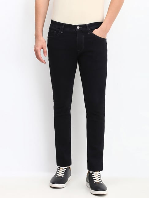 Allen Solly Black Cotton Skinny Fit Jeans-picture-18