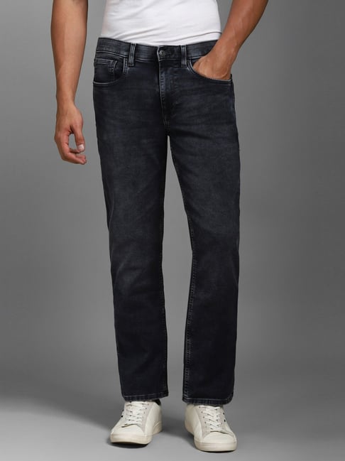 Louis Philippe Grey Cotton Slim Fit Jeans-picture-34