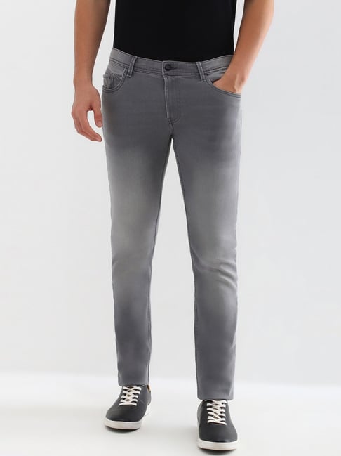 Allen Solly Grey Cotton Slim Fit Jeans-picture-23