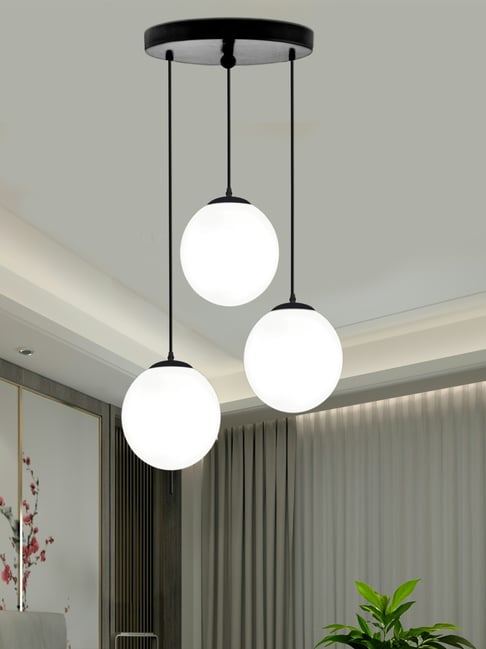 Homesake Black Glass Ceiling Lamp