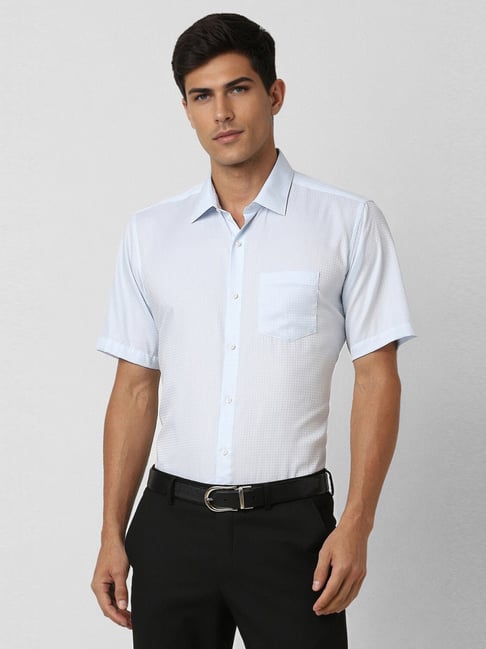 Van Heusen Blue Cotton Regular Fit Shirt-picture-36