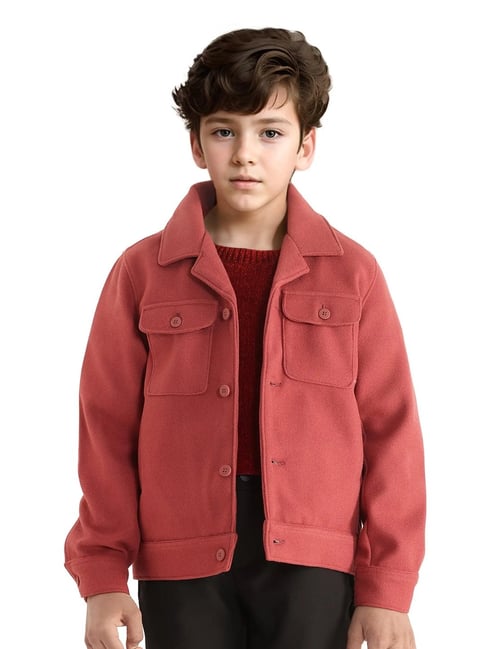 Rare Ones Boys Rust Cotton Solid Jacket-picture-22