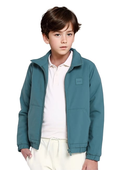 Rare Ones Boys Green Polyester Solid Jacket-picture-24