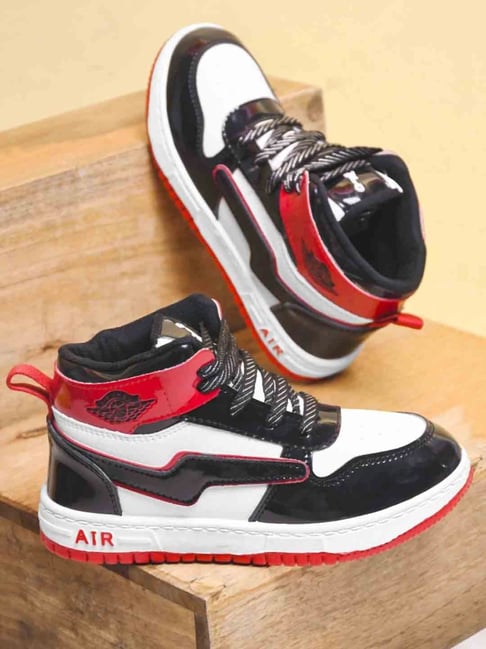 KATS Kids Red ROMEO High Neck Sneakers