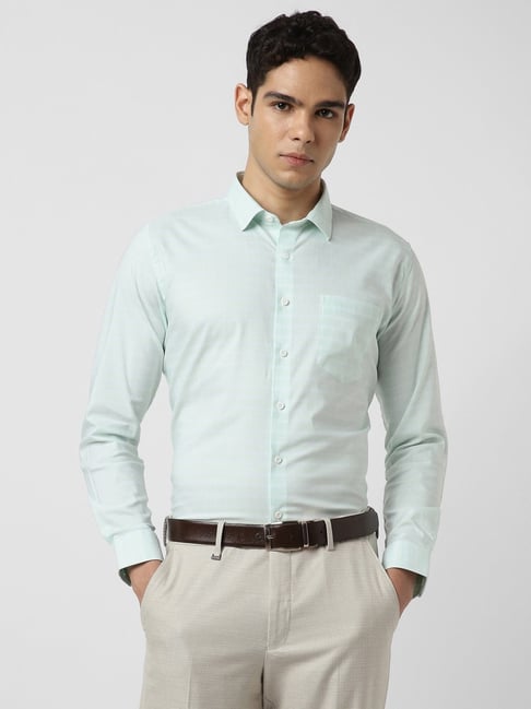 Van Heusen Green Slim Fit Check Shirt-picture-27