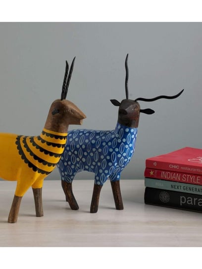 Warwick miniatures ミニチュア　動物　ピノキオ　アンティーク Buy Freedom Tree Golden Buck Hand Painted Animal Figurine for Home