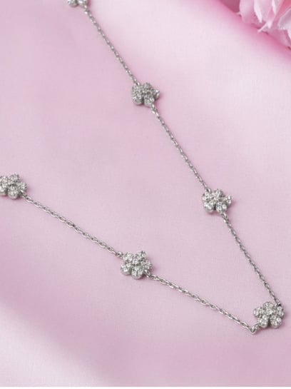 Buy Zavya 925 Sterling Silver Necklace for Women Online At Best