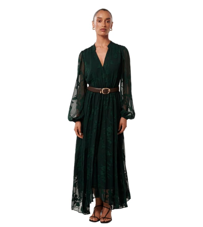 green dress forever new Buy Forever New green Solid Polyester V-Neck Women's Midi Dress
