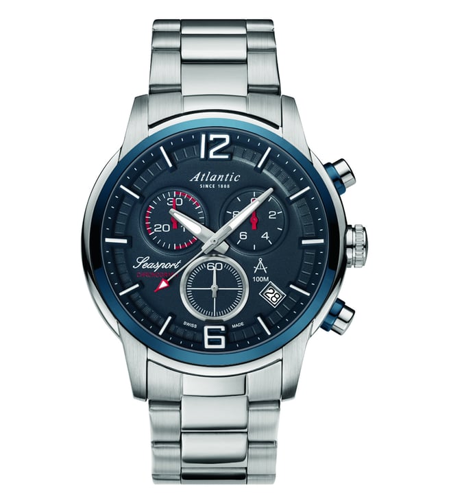 Buy Atlantic Seasport Chronograph Swiss Made Men 46 mm 87466.47.55