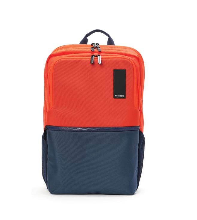 Buy Mokobara Orange Nylon & Vegan Leather Kaleido Backpack for