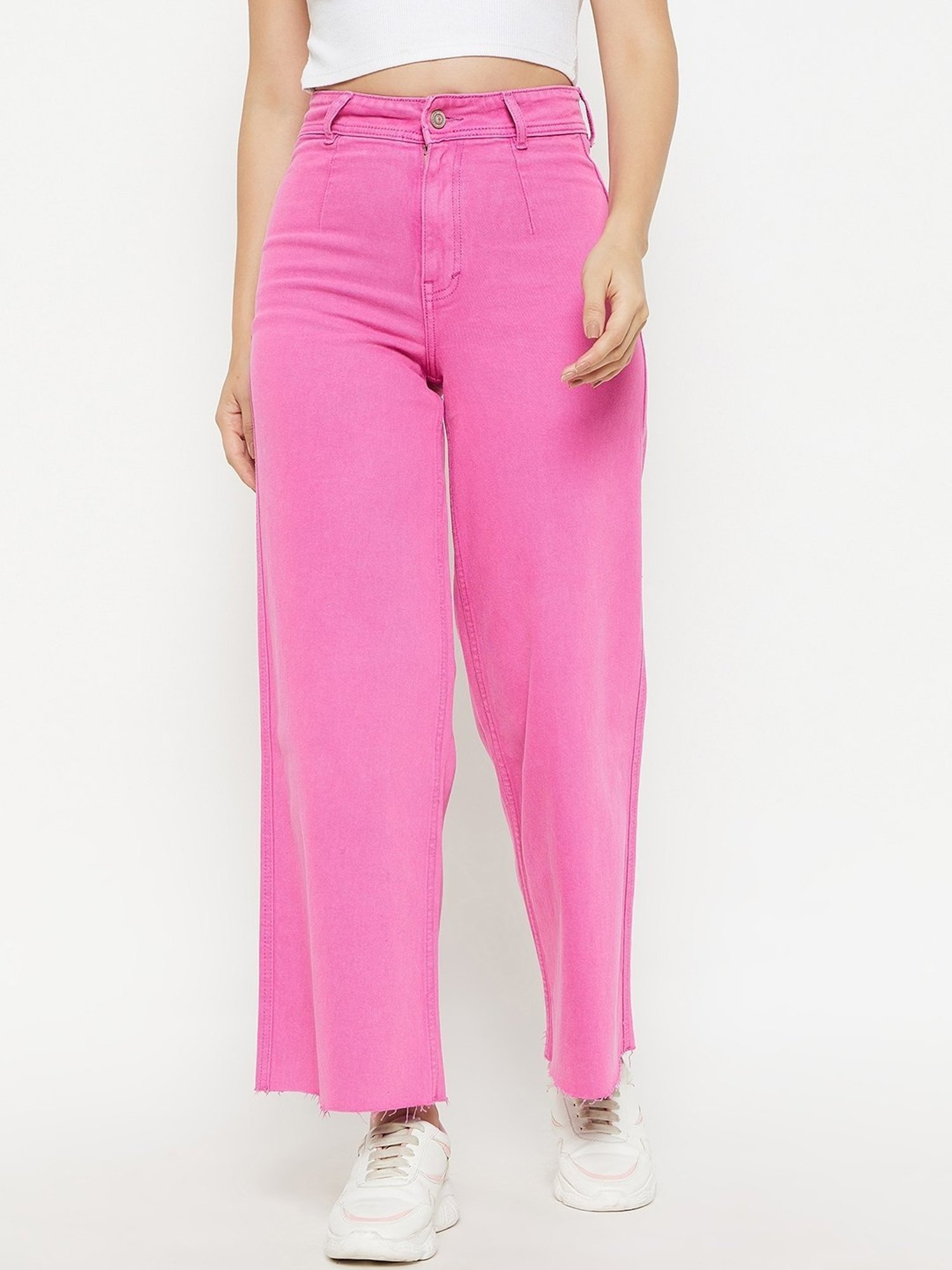 MADAME Pink Regular Fit Mid rise Jeans