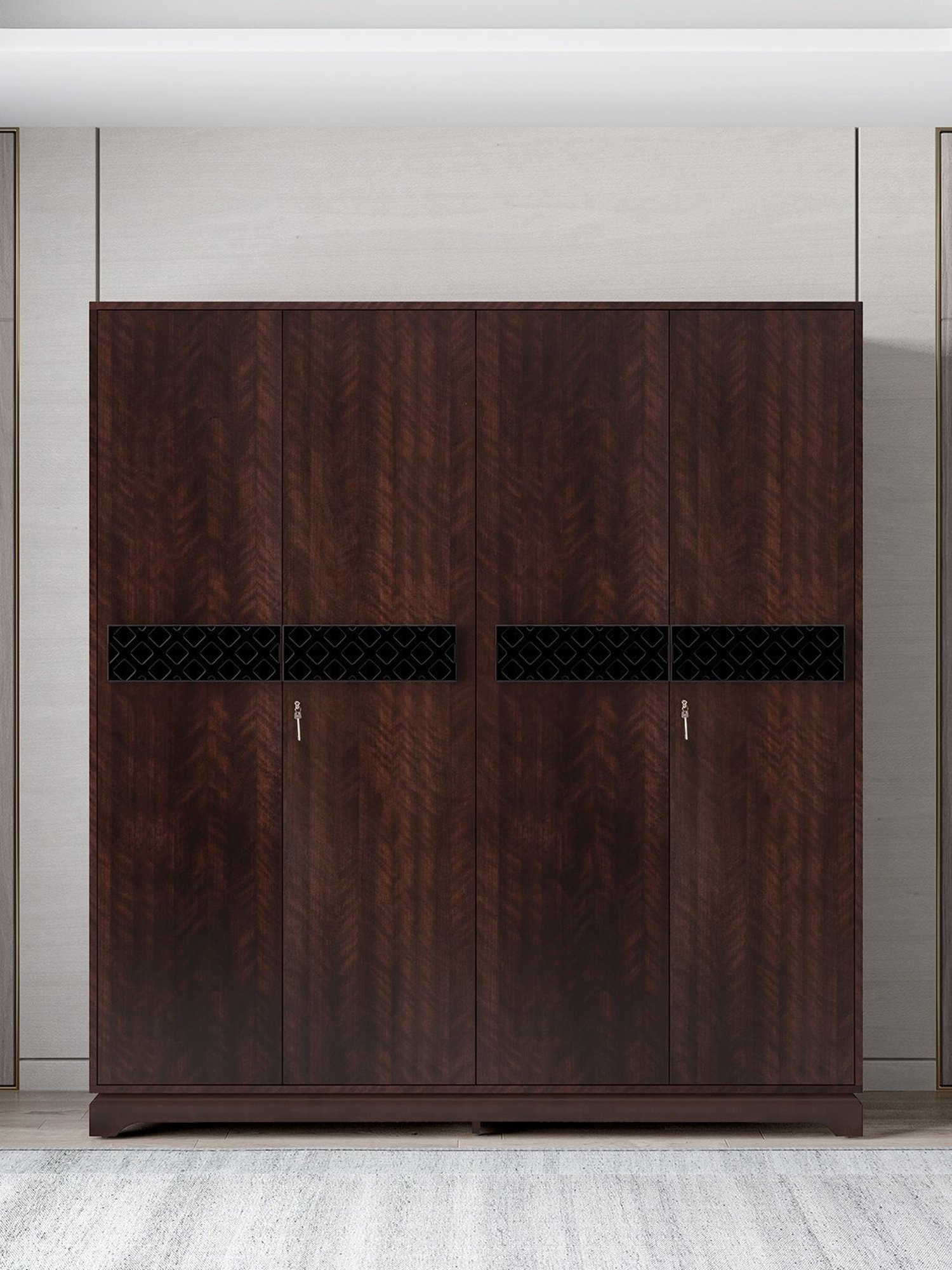Buy Durian Madeline Omaha Cherry Brown Engineered Wood 4 Door