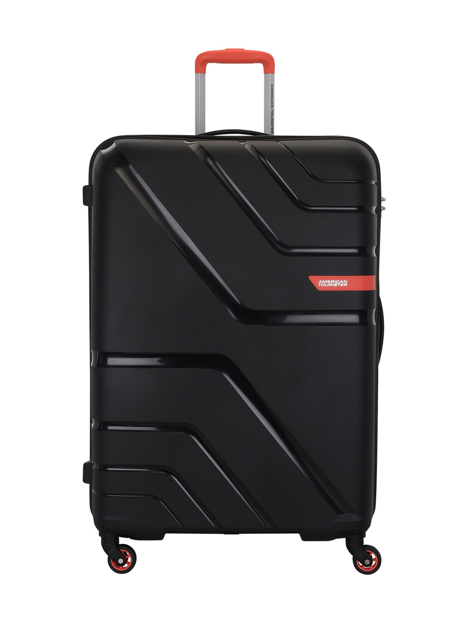 American Tourister Black Upland Sport Large Hard Checked Luggage