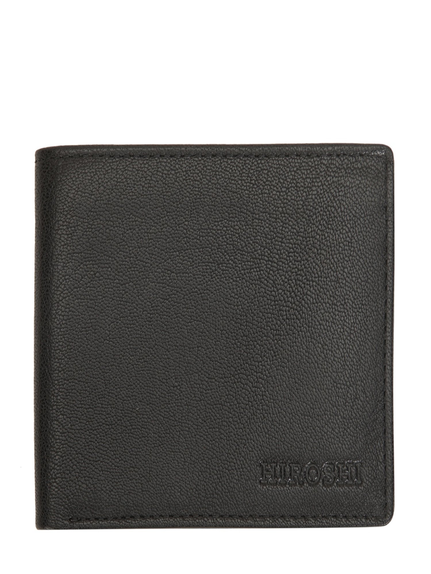 ◆Hiroshi HIROSHI Black Leather Bi-Fold Wallet
