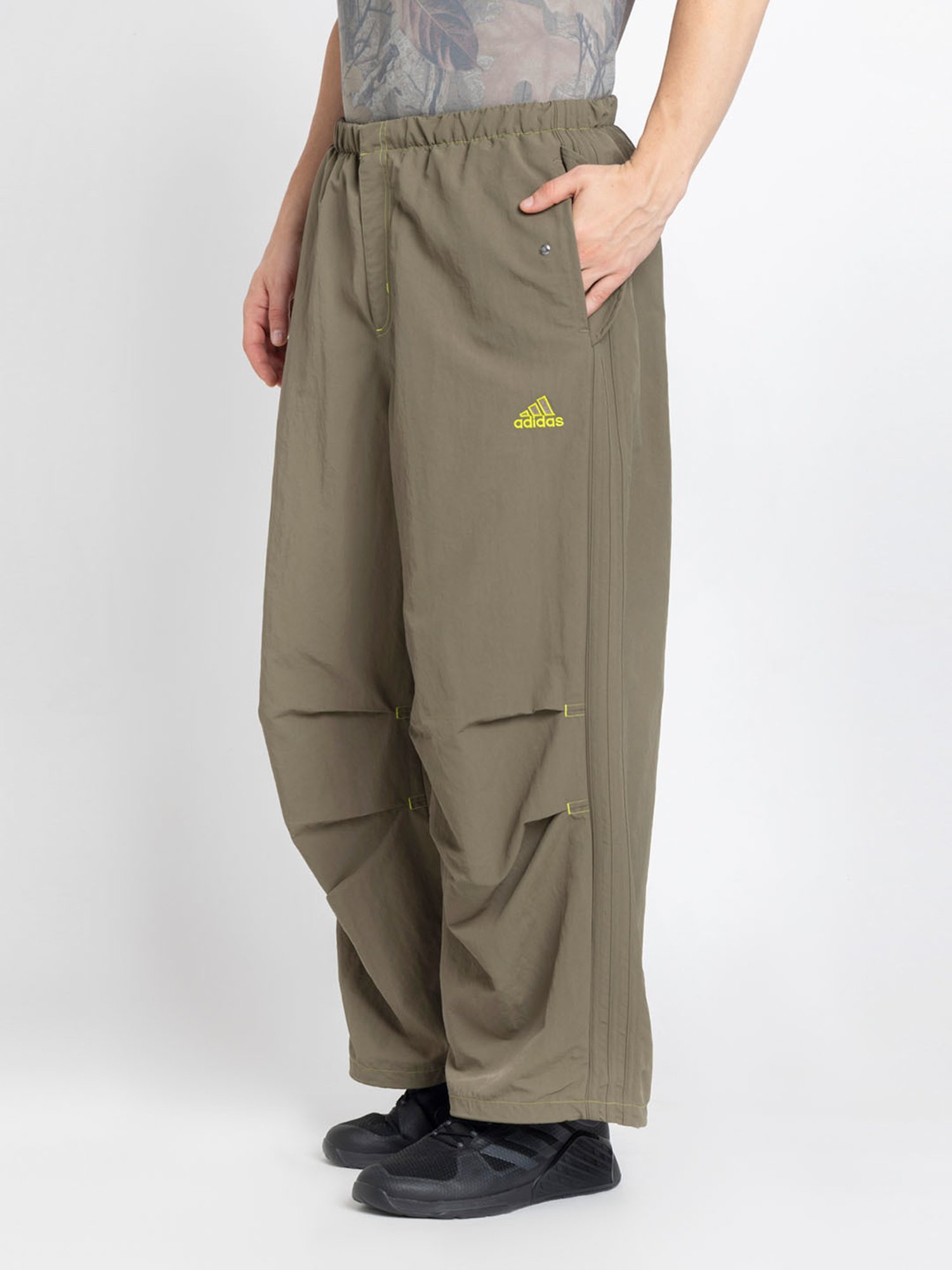 Buy Adidas Originals Green PARACHUTE Trackpants Online