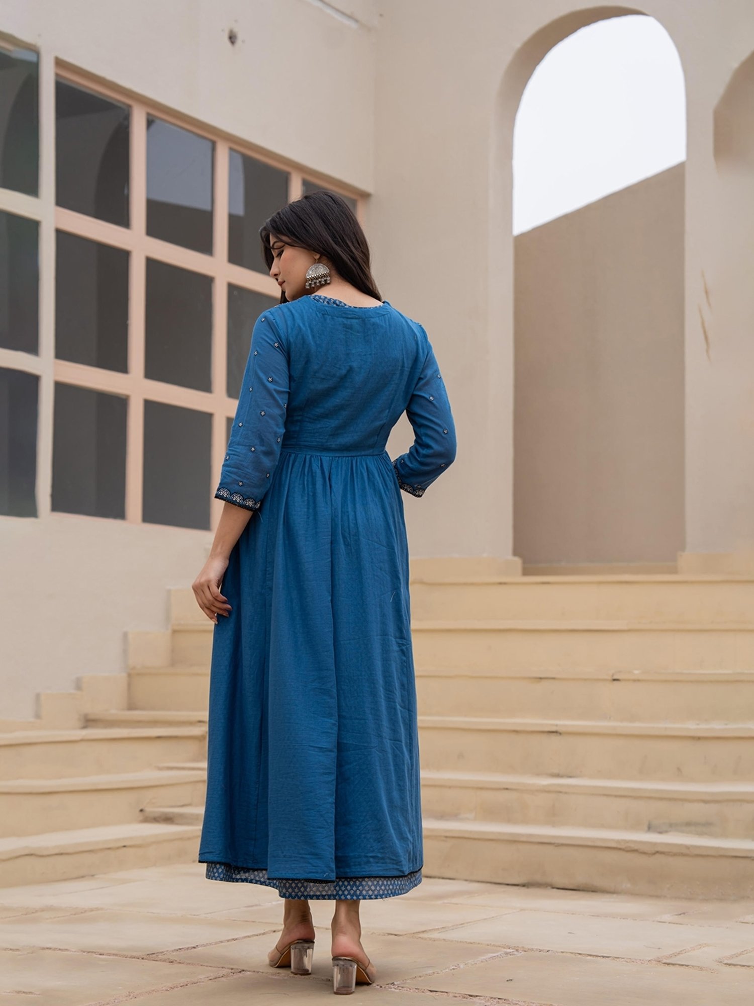Juniper Indigo Embroidered Dress