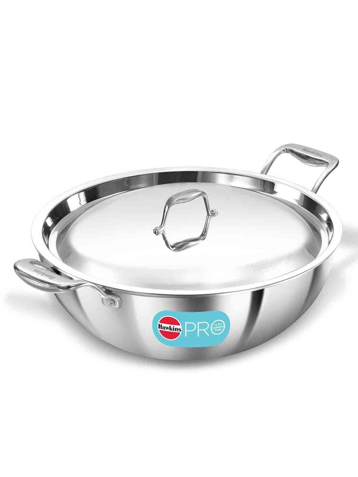 Hawkins Pro 8 Litre Deep-Fry Pan with Lid, Silver (PSK80S)