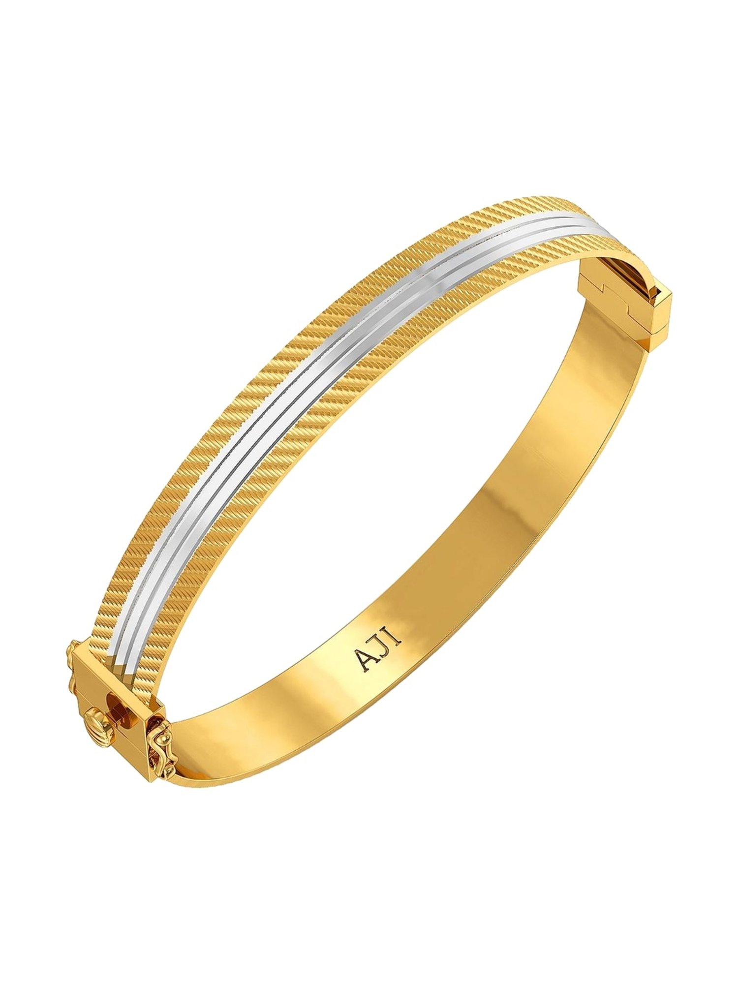 Buy Joyalukkas 22k (916) Sculpted Oval Gold Bracelet For Men
