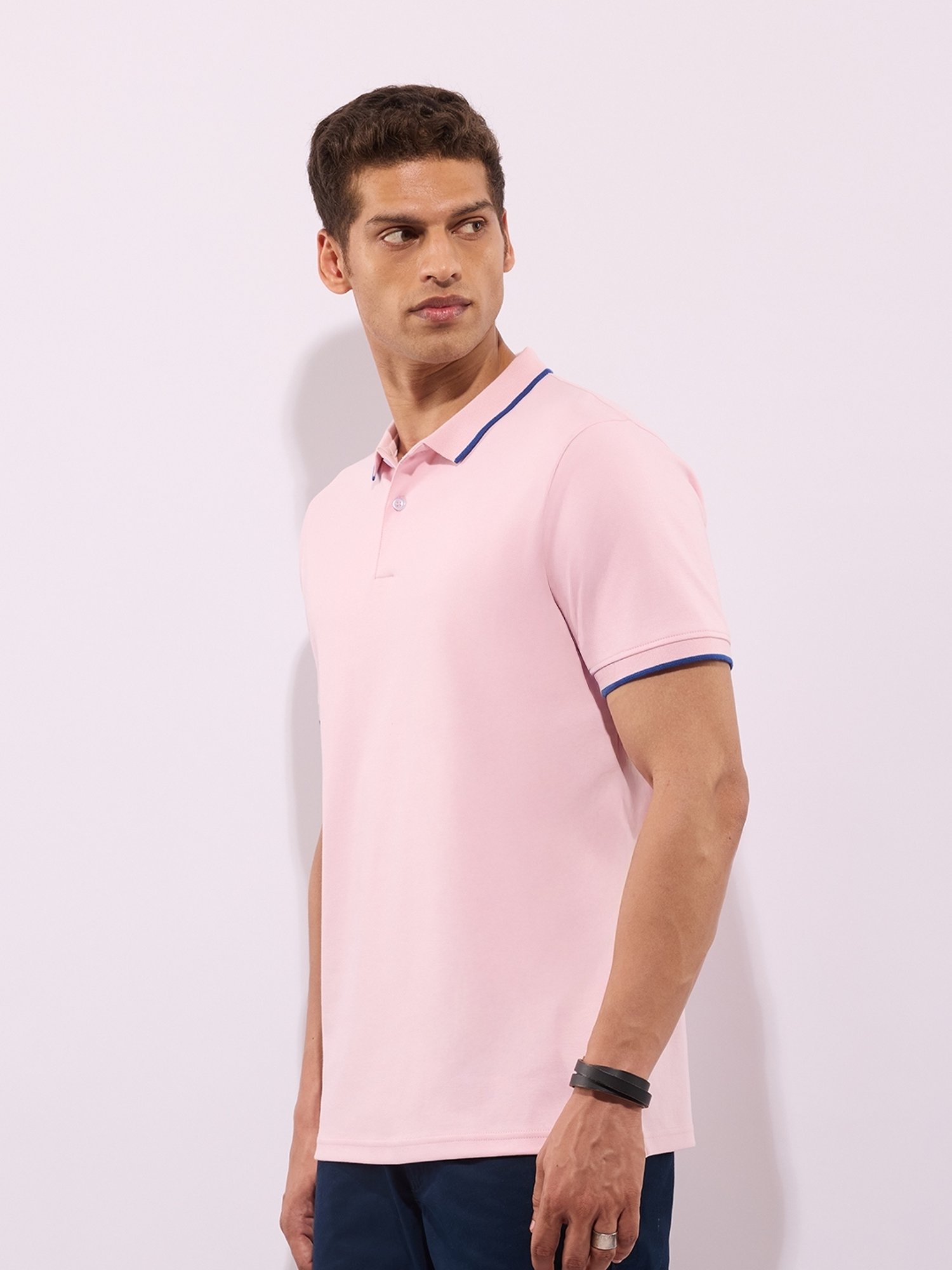 Buy 100% Cotton Naut Interlock Polo With Tipping Collar at Best