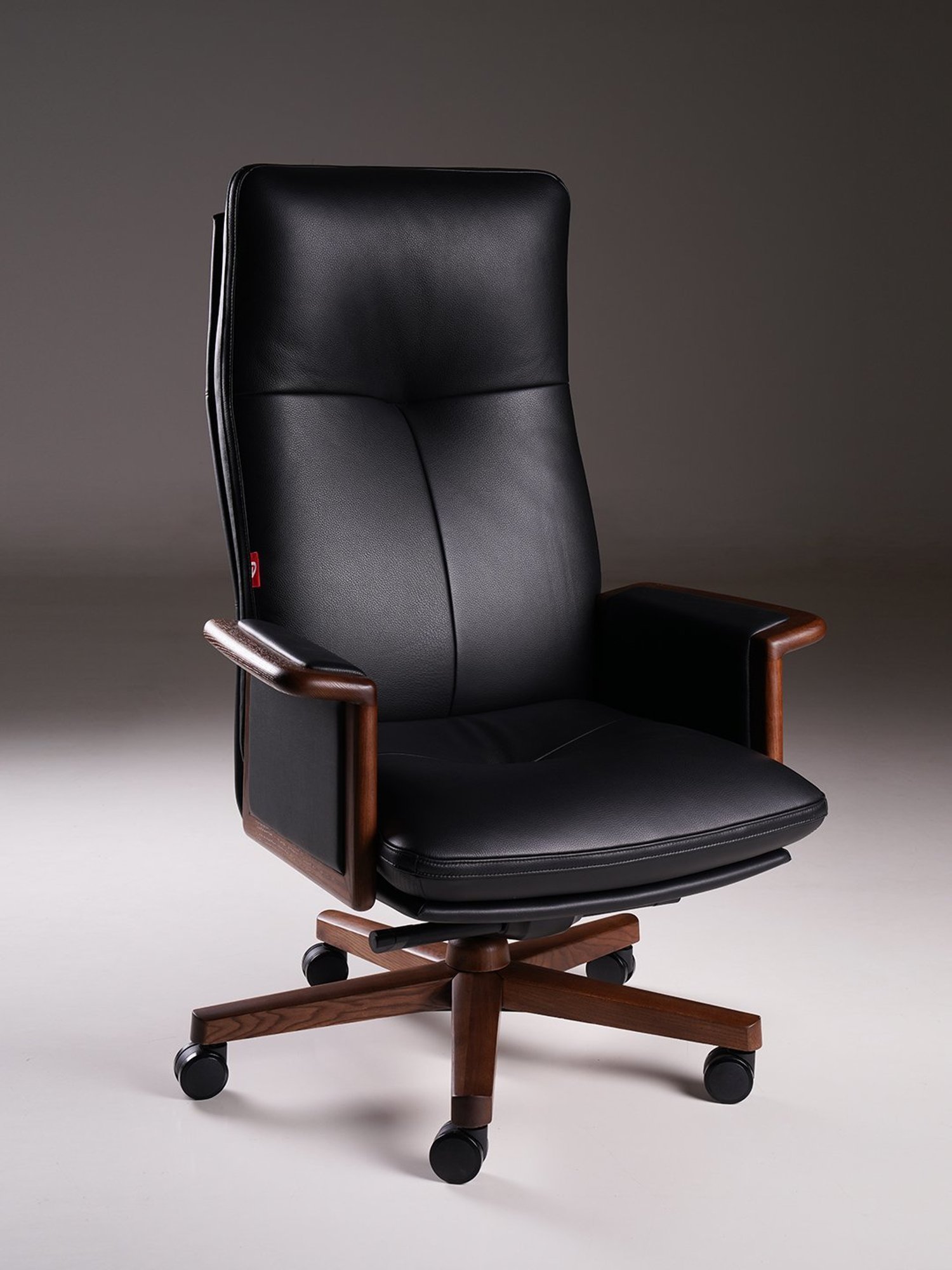 Buy Durian Modern Black Leather Ace Signature Chair at Best Price