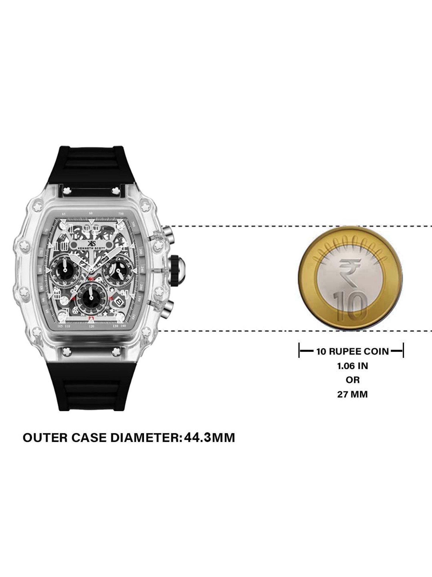 Buy Kenneth Scott K25103-ZSBI Chronograph Analog Watch For Men at