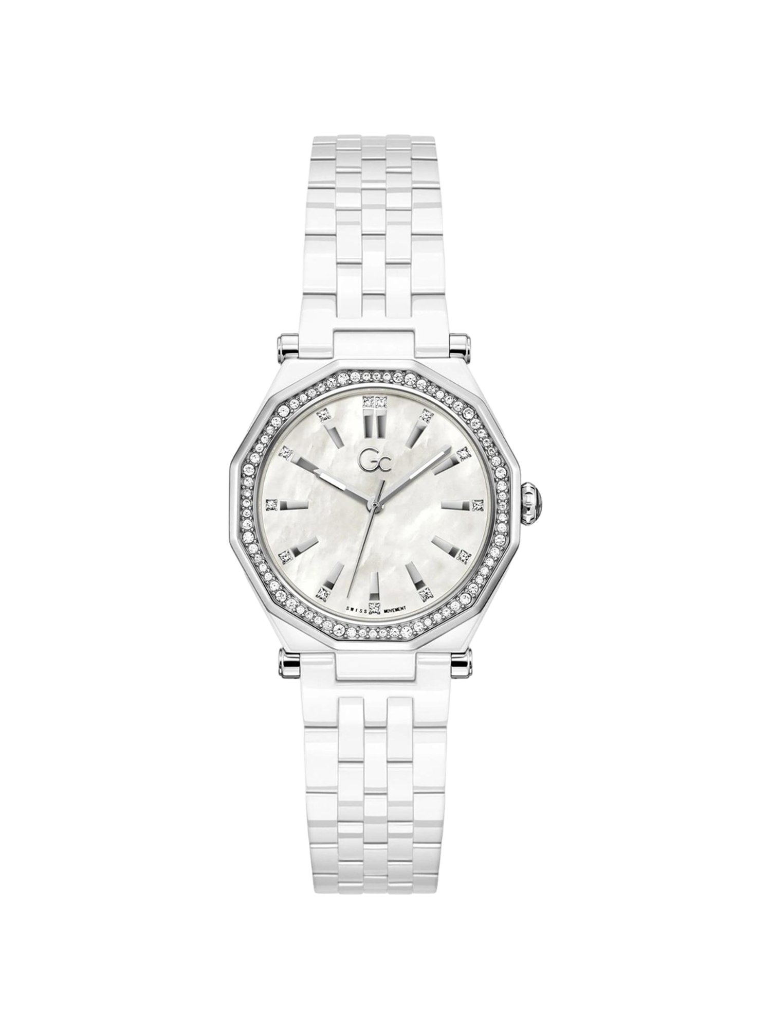 Buy GUESS COLLECTION Gleam White Round Dial Analog Womens Watch