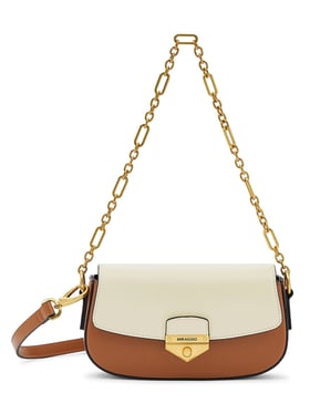 ミミテック　モリエアーMORIAIR35 Miraggio Ivory Moira Medium Faux Leather Shoulder Bag