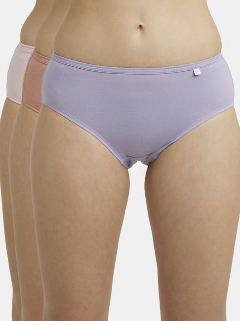 Jockey 1410 Women's Medium Coverage Super Combed Cotton Bikini (Pack of 3_ Colors & Prints May Vary)