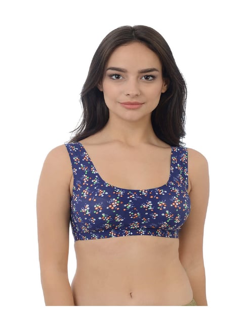 Da Intimo Blue Non Wired Padded Sports Bra-picture-33