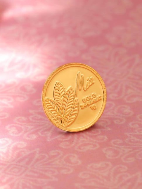 Mia by Tanishq Mango Leaf 24k (999) 1gm Gold Coin