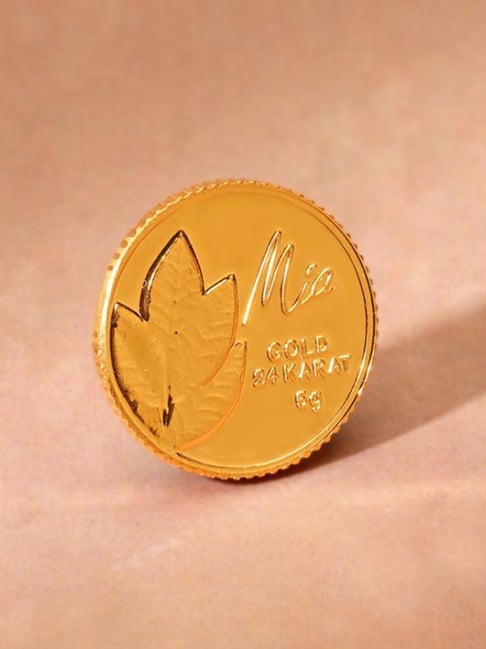Mia by Tanishq Mango Leaf 24k (999) 5gm Gold Coin