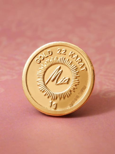 Mia by Tanishq Lotus 22k (916) 1gm Gold Coin