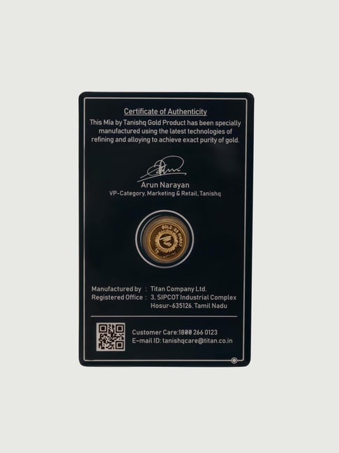 Mia by Tanishq Lotus 22k (916) 1gm Gold Coin