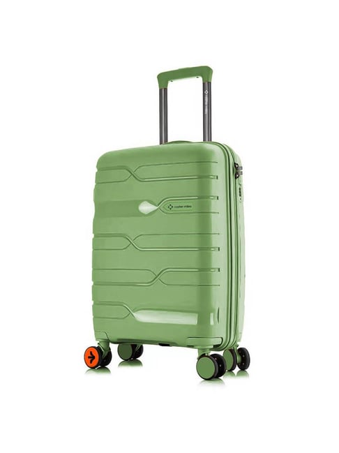 Buy Nasher Miles Paris Cabin Green 20 inch Trolley Bag Online At