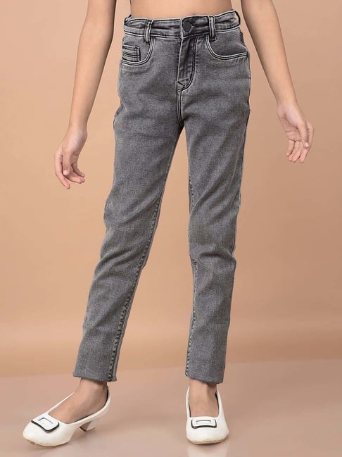 Crimsoune Club Girls Black Solid Jeans-picture-35