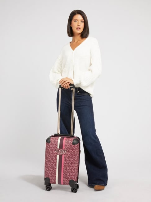GUESS Red Logo Small Cabin Trolley